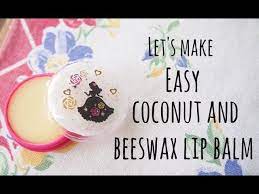 easy coconut and beeswax lip balm you