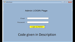 create admin login form in vb net