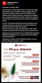 How can i keep track of my account balances? Cimb Extended Their 4 Promo Albeit With A Few Caveats Phmoneysaving