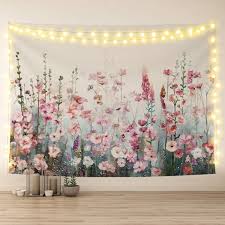 Sumgar Pink Fl Tapestry Wall