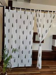 white printed tie dye cotton curtains
