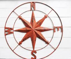 Nautical Wall Art Metal Wall Compass