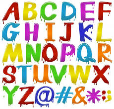 Buchstaben malvorlagen für kinder, erwachsene, senioren und demenz kranke. Regenbogen Farbige Grosse Buchstaben Des Alphabets Auf Einem Weissen Hintergrund Kostenlose Vektor