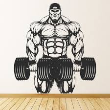 Weight Lifting Fitness Gym Wall Sticker