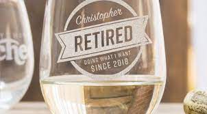Retirement Wine Glass Personalized