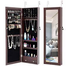 jewelry armoire with mirror lockable