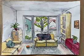 travel sketching interiors with one