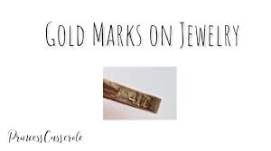 gold marks on jewelry what do they