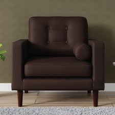 forli one seater sofa in chestnut brown