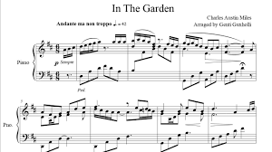 the garden alone piano solo sheets