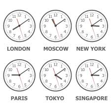 time zone clocks stock vector image by