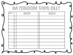 30 Bathroom Sign Out Sheet Simple Template Design