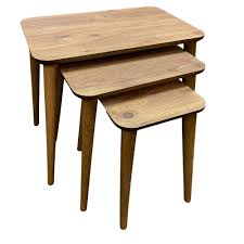 This means that surface splits may start to appear. Mid Century Modern Nesting Coffee Tables For Living Room 3 Piece Retro Modern Natural Oak Stacking Small End Side Table Set Of 3 Buy Online In Colombia At Desertcart 178856566