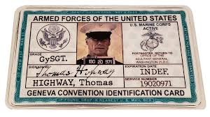 military army id card prop badge