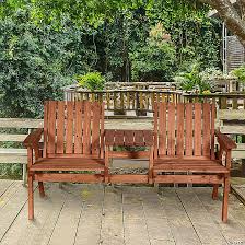 Outsunny Wooden Garden Bench With
