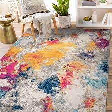 world rug gallery abstract contemporary multi 3 3 x5 area rug