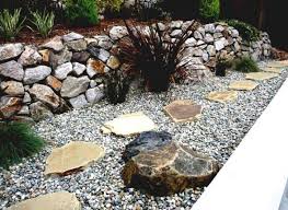 decorate garden with pebbles and stones