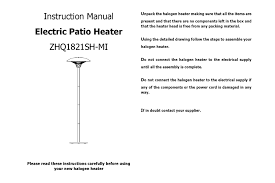 Az Patio Heaters Zhq1821sh Mi