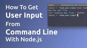 how to get user input from command line