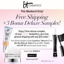 cosmetics 3pc free gift with purchase