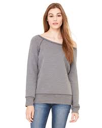 Bella Canvas 7501 Ladies Sponge Fleece Wide Neck Sweatshirt
