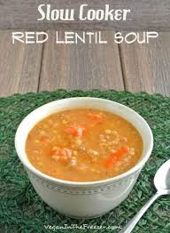 slow cooker red lentil soup recipe