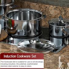 12 piece stainless steel cookware set