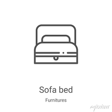 Sofa Bed Icon Vector From Furnitures