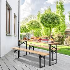 Outdoor Folding Picnic Table Bench Set