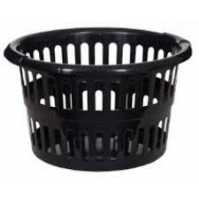 This is cheaper compared to the wooden ones but a bit more expensive compared to the plastic ones — they're basically in the middle. Plastic 48cm Round Laundry Basket