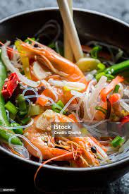 Chinese Mix Vegetables And Rice Noodles Stock Photo Image Of Chinese  gambar png