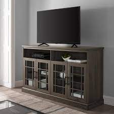 in slate gray wood tv stand fits tvs