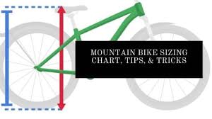 mountain bike sizing chart with tips