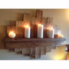 Wooden Wall Hanging Candle Stand