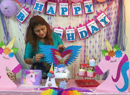 Put the extra in extravagant in your party photos and party design with an air walker balloon. Under Budget Birthday Party Decorations Ideas Easy Unicorn Birthday Party Decorations At Home Birthday Vlog Talking Miththu