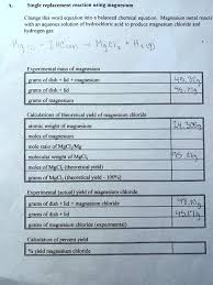 Magnesium Change This Word Equation