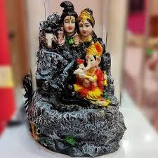 Lord Shiva Family Water Fountain Statue