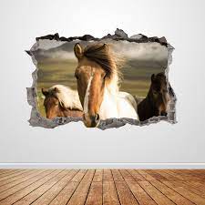 Horse Wall Decal Smashed 3d Graphic