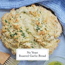 no yeast roasted garlic bread