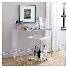 Acrylic Console Table Waterfall Style