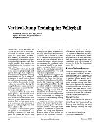 pdf vertical jump training for volleyball