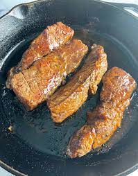 oven baked steak tips with bbq marinade