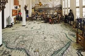 a map rug from italy