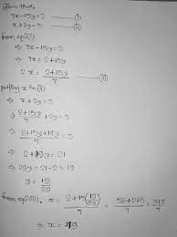 Solve By Substitution Method 7x 15y 2