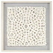 white hand cut paper abstract art