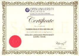 Proficiency Certificate Awarded To Wise In English Template National