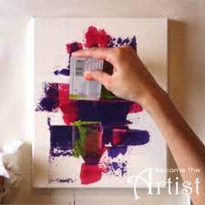 Tuto : Peinture abstraite facile avec une carte de crédit • BecomeTheArtist
