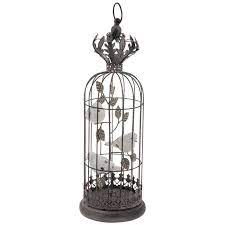 Metal Bird Cage With White Birds