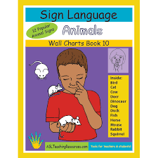 Wall Chart Book 10 Sign Language Animals