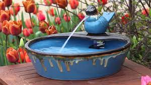 The best idea would be to go for more durable baths, such as ceramic, glass or stone ones. Bird Tabletop Fountain From Evergreen Garden 845086 Youtube